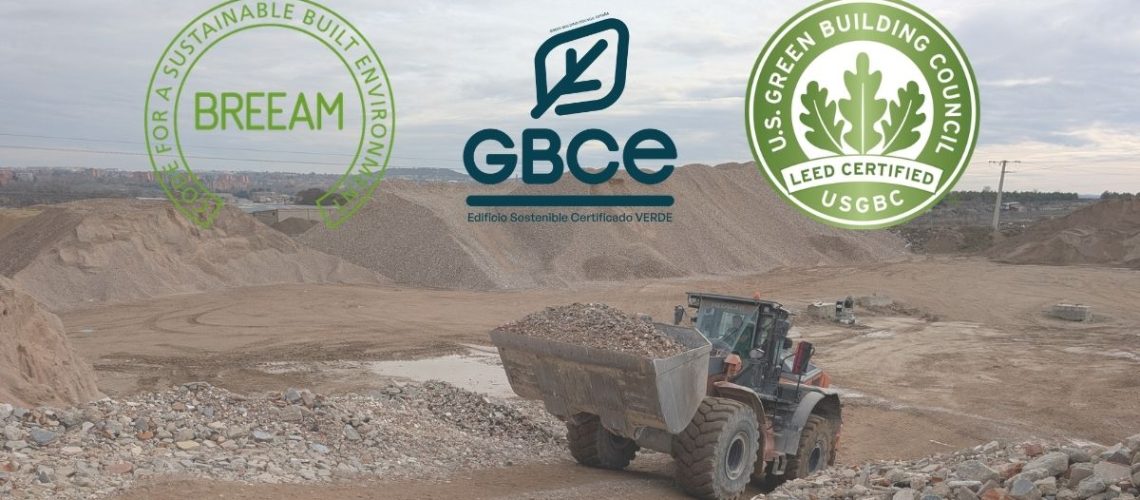Certificados de construcción sostenible y áridos reciclados